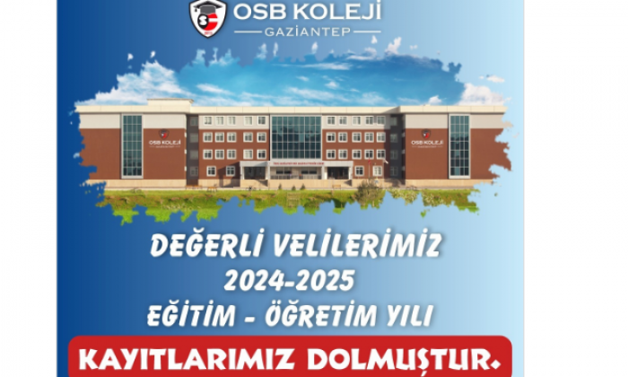 Özel Gaziantep OSB Koleji'nin kontenjanını doldurdu