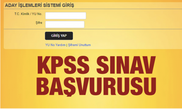2018 KPSS (Ortaöğretim Lise) sınav başvurusu nasıl yapılır?