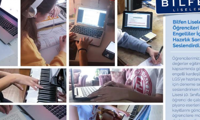Bilfen Lisesi Öğrencileri Görme Engelliler İçin LGS Hazırlık Sorularını Seslendirdi