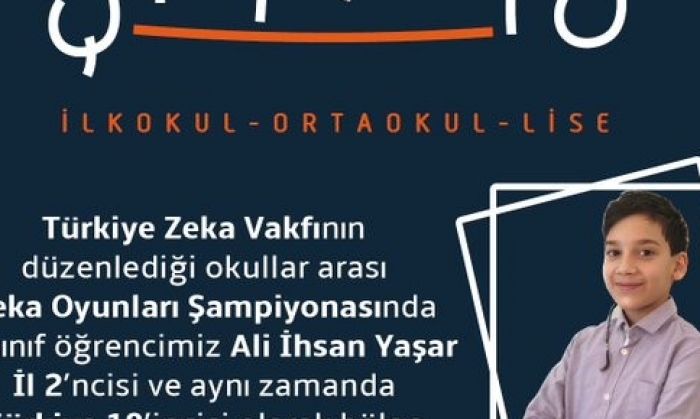 Seçkin Koleji’ne zeka ödülü