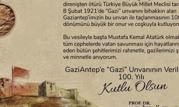 Prof. Dr. Özaydın’dan 8 Şubat mesajı
