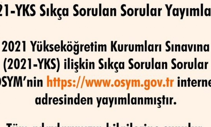 YKS - Sıkça sorulan sorular
