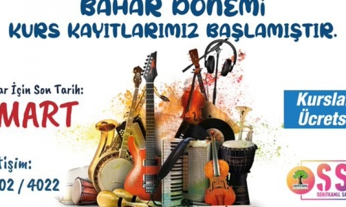 Şehitkamil’de bahar kursları