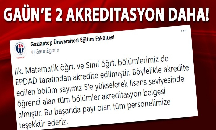 GAÜN’e 2 akreditasyon daha!
