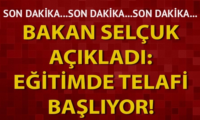 Eğitimde telafi başlıyor