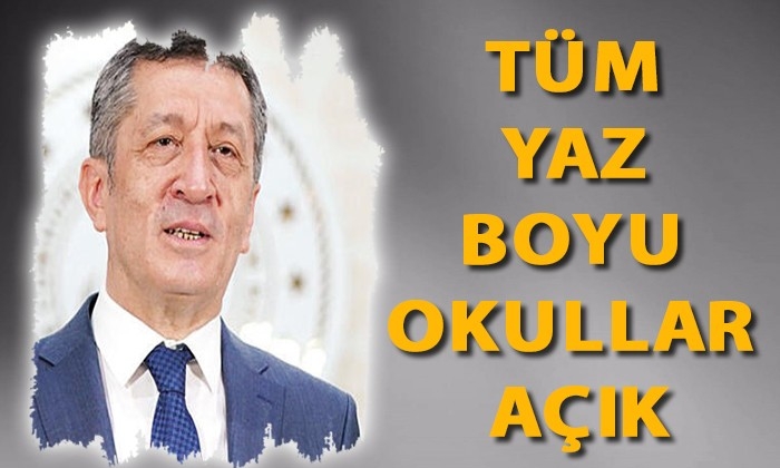 Tüm yaz boyu okullar açık