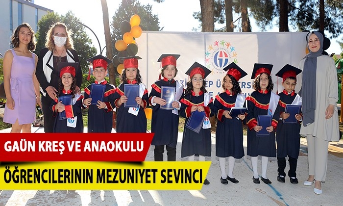 GAÜN kreş ve anaokulu öğrencilerinin mezuniyet sevinci