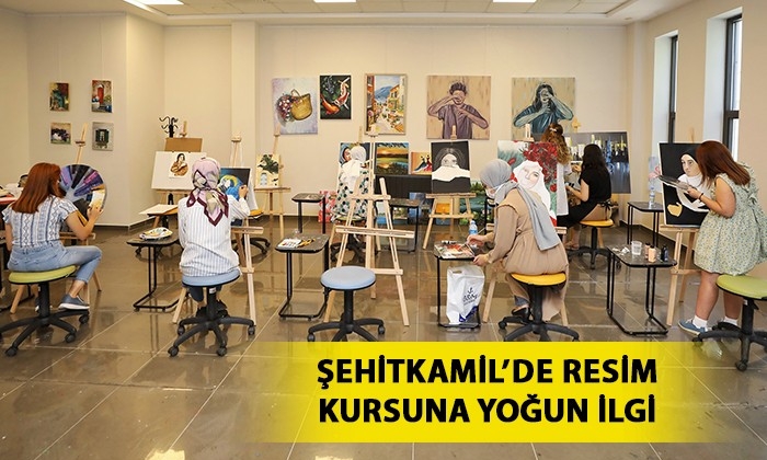 Şehitkamil’de resim kursuna yoğun ilgi