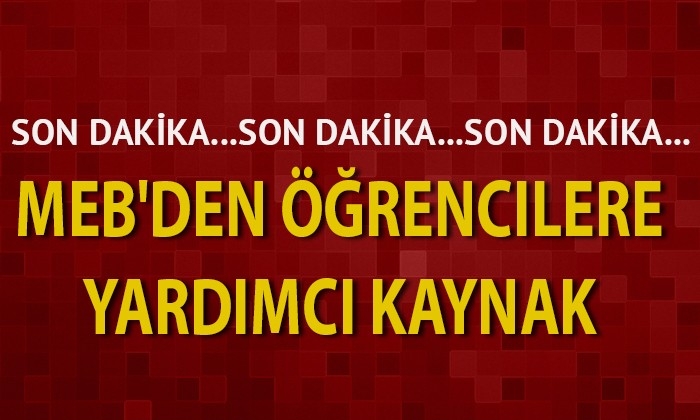 MEB'den öğrencilere yardımcı kaynak