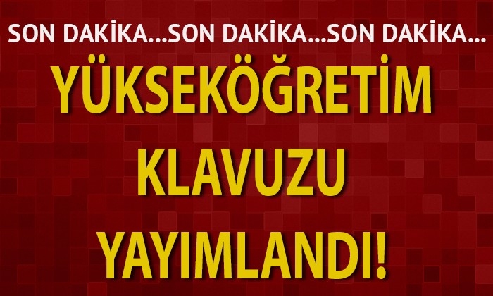 Yükseköğretim kılavuzu yayımlandı