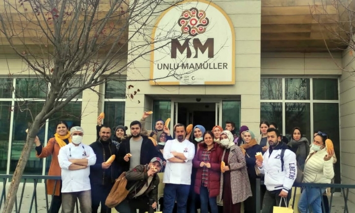 GAÜN Gastronomi ve Mutfak Sanatları Bölümü öğrencileri glutensiz unlu mamüller üretim tesisinde