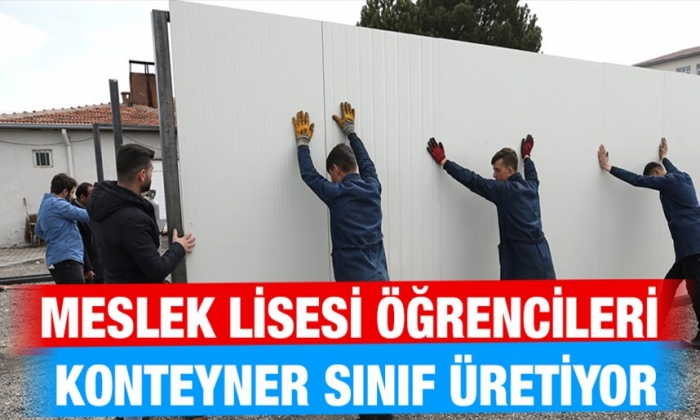 Öğrenciler konteyner sınıf üretiyor