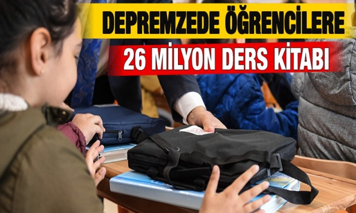 Depremzede öğrencilere 26 milyon ders kitabı