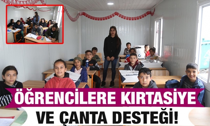 Öğrencilere kırtasiye ve çanta desteği!