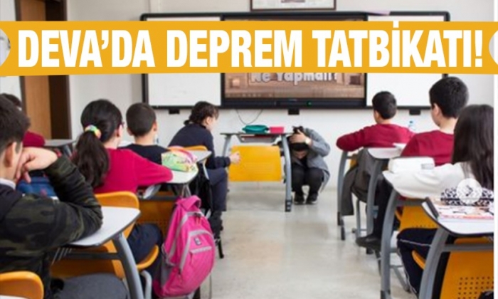 Deva Okulları'nda deprem tatbikatı!