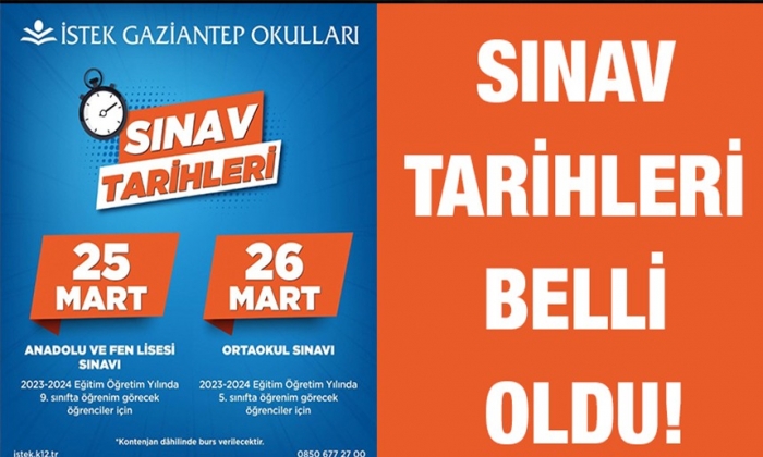 Sınav tarihleri açıklandı!