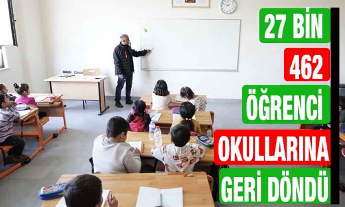 27 bin 462 öğrenci okullarına geri döndü