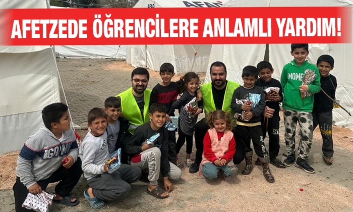 Afetzede öğrencilere anlamlı yardım!