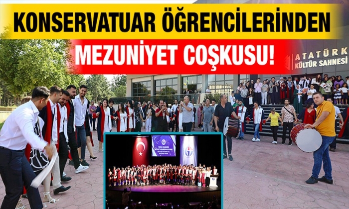 Konservatuar öğrencilerinden mezuniyet coşkusu!