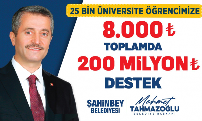 Şahinbey’den öğrencilere destek