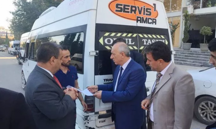 İlçe Milli Eğitim Müdürü öğrenci servislerini denetledi