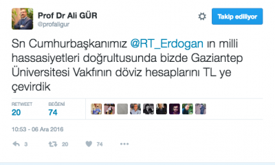 GAÜN Türk lirasına destek oluyor