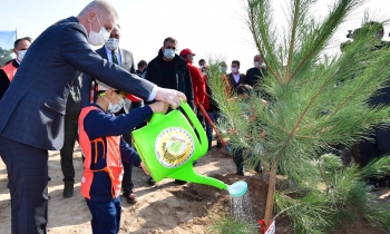 YEŞİLANTEP - Öğrenciler fidan dikti