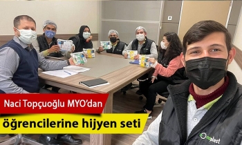 Naci Topçuoğlu MYO’dan öğrencilerine hijyen seti