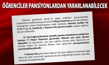 Öğrenciler pansiyonlardan yararlanabilecek