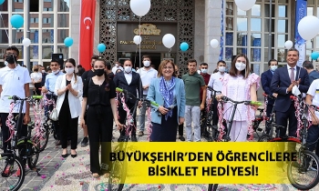 Büyükşehir'den öğrencilere bisiklet hediyesi!