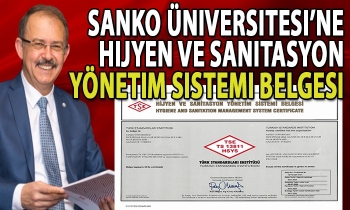 SANKO Üniversitesi’ne hijyen ve sanitasyon yönetim sistemi belgesi