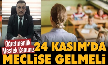 Öğretmenlik Meslek Kanunu 24 Kasımda meclise gelmeli