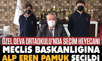 Özel Deva Ortaokulu’nda Meclis Başkanlığı’na Alp Eren Pamuk Seçildi