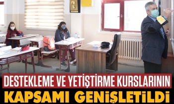 Destekleme ve yetiştirme kurslarının kapsamı genişletildi