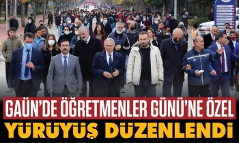 GAÜN’de Öğretmenler Günü’ne özel yürüyüş düzenlendi