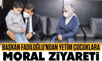 Başkan Fadıloğlu’ndan yetim çocuklara moral ziyareti