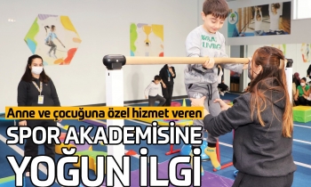Anne ve çocuğuna özel hizmet veren spor akademisine yoğun ilgi