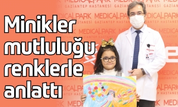 Minikler mutluluğu renklerle anlattı