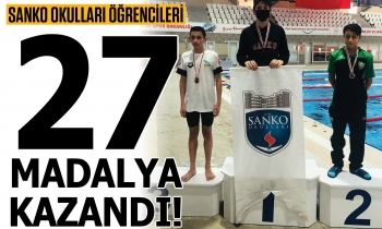 SANKO Okulları öğrencileri 27 madalya kazandı
