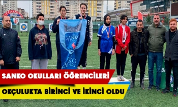 SANKO OKULLARI ÖĞRENCİLERİ OKÇULUKTA BİRİNCİ VE İKİNCİ OLDU