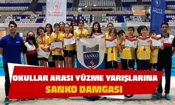 OKULLAR ARASI YÜZME İL BİRİNCİLİĞİ YARIŞLARINA SANKO DAMGASI 