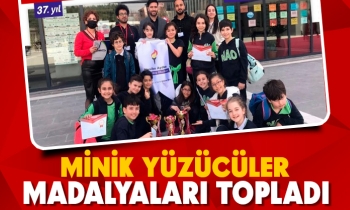 MİNİK YÜZÜCÜLER MADALYALARI TOPLADI