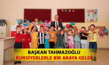 BAŞKAN TAHMAZOĞLU KURSİYERLERLE BİR ARAYA GELDİ