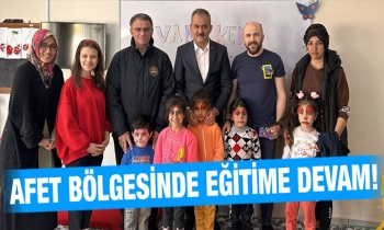 Afet bölgesinde eğtime devam!