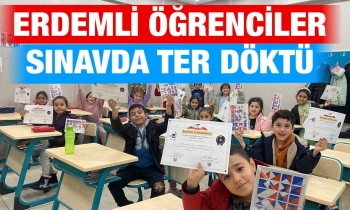Erdemli öğrenciler, sınavda ter döktü