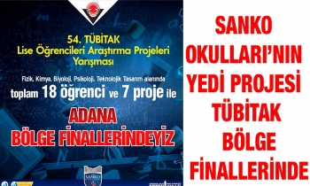 SANKO Okulları’nın yedi projesiTÜBİTAK bölge finallerinde