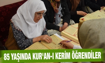 85 yaşında Kur'an-ı Kerim öğrendiler