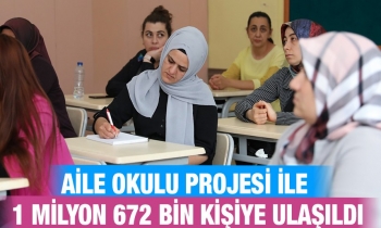Aile okulu projesi ile 1 milyon 672 bin kişiye ulaşıldı
