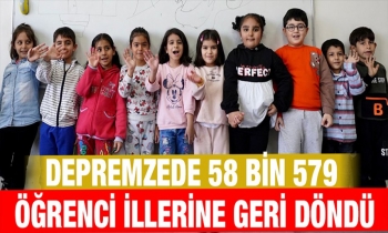 Depremzede 58 Bin 579 Öğrenci İllerine Geri Döndü