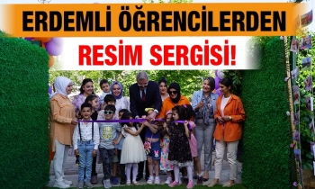 Erdemli öğrencilerden resim sergisi!